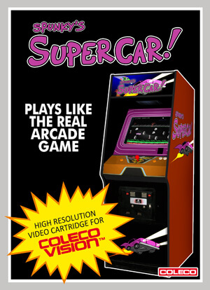 Spunky's Super Car! for Colecovision Box Art