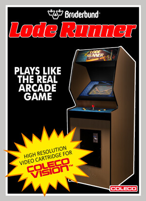 Lode Runner for Colecovision Box Art